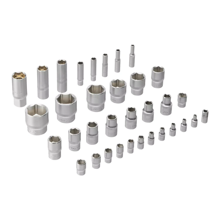 Набор инструментов Denzel 15802, 1/2", 1/4", CrV, S2, пластиковый кейс, 84 предмета купить в Нижневартовске