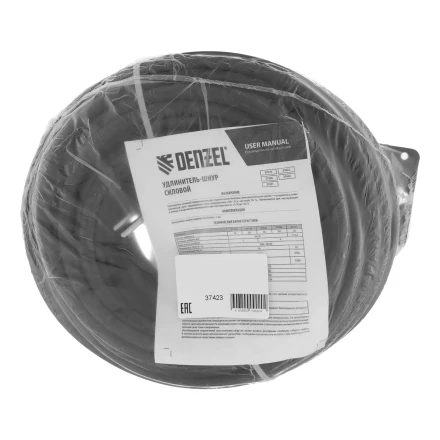 Удлинитель-шнур силовой Denzel Top Series , КГТТ, 20м, 3 розетки, 3 x 2,5 мм, 3 м 37423 купить в Нижневартовске