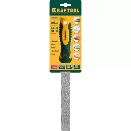 Напильник KRAFTOOL плоский с покрытием из карбида вольфрама, 200мм 16080-20_z01 купить в Нижневартовске