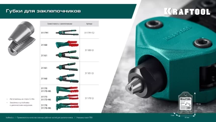 Губки для заклепочников KRAFTOOL 31180-SJ купить в Нижневартовске
