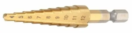 Сверло ступенчатое HSS-TiN с прямым желобком, 4-12x42x65, 1/4" (Makita D-40113) купить в Нижневартовске