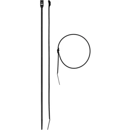 Кабельные стяжки черные КОБРА, с плоским замком, 4.6 х 370 мм, 25 шт, нейлоновые, ЗУБР 30935-46-370 купить в Нижневартовске