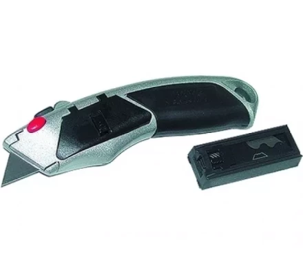 Нож 18 мм выдвижное трапециевидное лезвие металлический корпус + 8 лезвий MATRIX MASTER 78924 купить в Нижневартовске