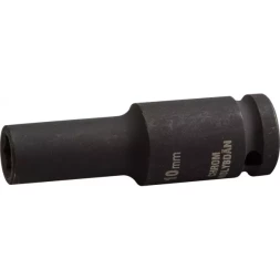 Торцовая головка KRAFTOOL "INDUSTRIE QUALITAT" ударная, удлиненная (1/2"), FLANK, Cr-Mo, фосфатированная, 10 мм 27942-10_z01