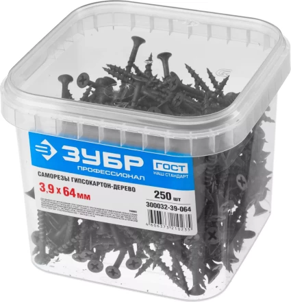Саморезы ЗУБР СГД 16 х 3.5 мм фосфатированное покрытие 2300 шт Профессионал 4-300032-35-016 купить в Нижневартовске