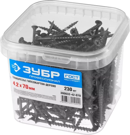 Саморезы ЗУБР СГД 16 х 3.5 мм фосфатированное покрытие 2300 шт Профессионал 4-300032-35-016 купить в Нижневартовске
