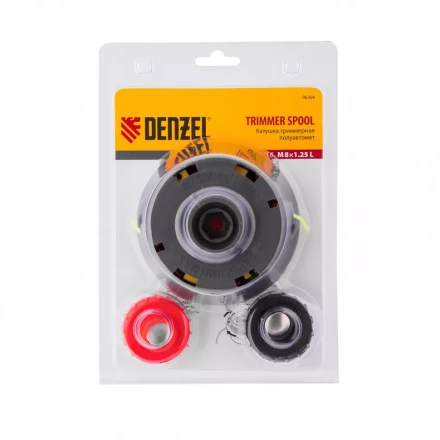 Катушка триммерная полуавтомат быстрая заправка шестигранник HEX х 15/6, болт 5/16 левый, М8 левый Denzel 96364 купить в Нижневартовске