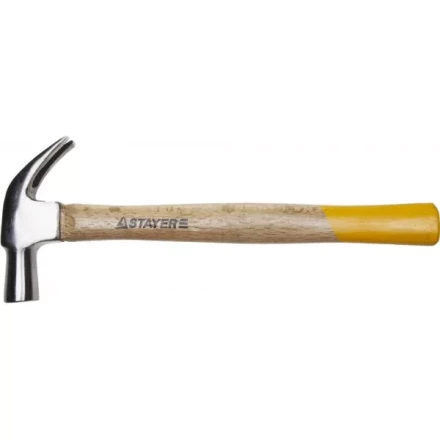 Молоток-гвоздодер STAYER "STANDARD" TopStrike кованый, с деревянной ручкой, 450г 20232_z01 купить в Нижневартовске
