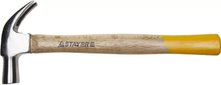 Молоток-гвоздодер STAYER "STANDARD" TopStrike кованый, с деревянной ручкой, 450г 20232_z01 купить в Нижневартовске