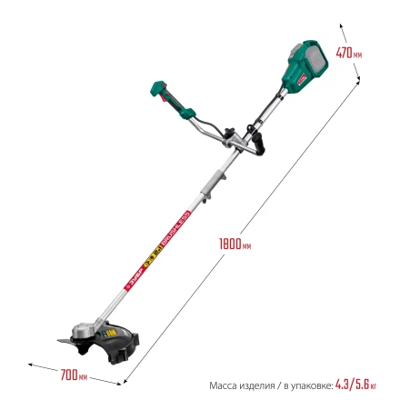 ЗУБР С1-18, 36 В, 35/25.5 см, без АКБ, бесщеточный триммер (ТАБ-365) купить в Нижневартовске