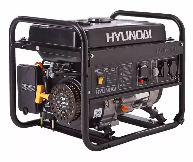 Бензогенератор газовый Hyundai HHY3000FG + колеса hourmeter LPG kit купить в Нижневартовске