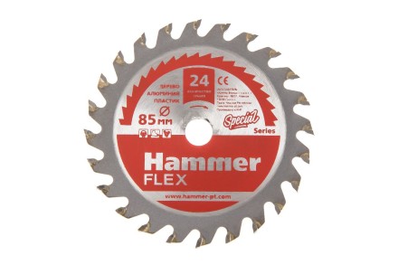 Диск пильный твердосплавный HAMMER Ф85х10мм 24зуб. (205-133) купить в Нижневартовске
