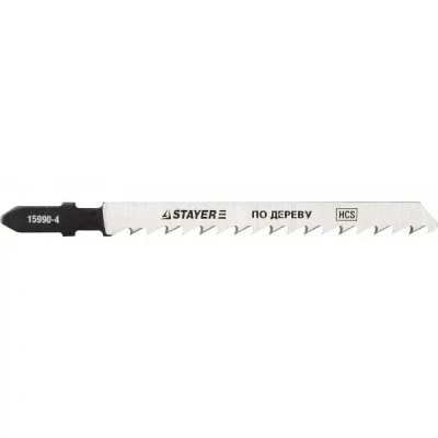 Полотна STAYER "PROFI", T101D, для эл/лобзика, HCS, по дереву, ДСП, ДВП, EU-хвост., шаг 4мм, 75мм, 2шт 15990-4_z01