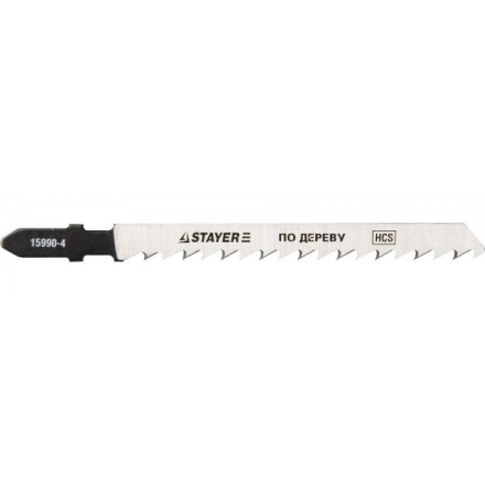 Полотна STAYER &quot;PROFI&quot;, T101D, для эл/лобзика, HCS, по дереву, ДСП, ДВП, EU-хвост., шаг 4мм, 75мм, 2шт 15990-4_z01 купить в Нижневартовске