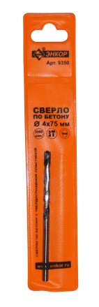 Сверло д/бет  4х 75 мм 1/100/500 9350 купить в Нижневартовске
