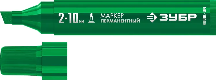 ЗУБР МП-1000К зеленый, 2-10 мм, клиновидный перманентный марке (06333-4) купить в Нижневартовске