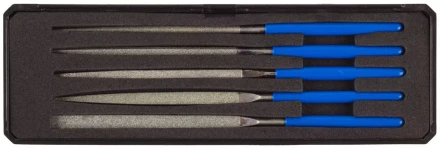 Набор ЗУБР "ЭКСПЕРТ" Надфили с алмазным напылением в пластиковом боксе, P 140, 140х75мм, 5 предметов 33388-140-H5 купить в Нижневартовске