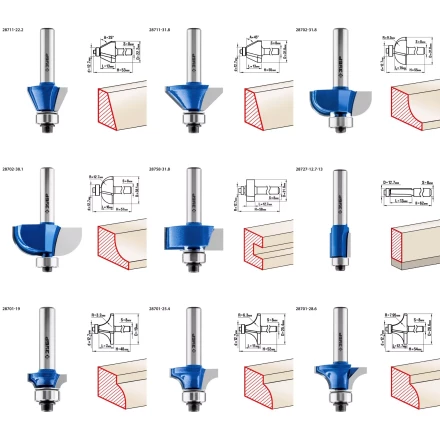 ЗУБР 30 шт, набор профильных фрез по дереву, Профессионал (28796-H30) купить в Нижневартовске