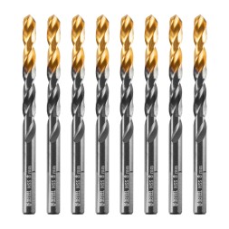 Сверло по металлу, 8 мм, HSS-Tin, Golden Tip, 8 шт. Denzel 717219