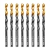 Сверло по металлу, 8 мм, HSS-Tin, Golden Tip, 8 шт. Denzel 717219 купить в Нижневартовске