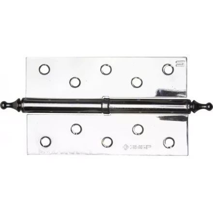 Петля дверная разъемная ЗУБР "ЭКСПЕРТ", 1 подшипник, цвет хром (CP), правая, с крепежом, 125х75х2,5мм, 2 шт 37605-125-2R купить в Нижневартовске