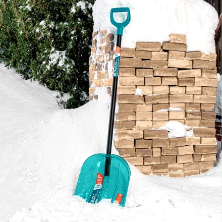 Лопата для уборки снега поликарбонат Palisad 61691, 340х385х1340 мм, алюминиевый черенок, LUXE купить в Нижневартовске