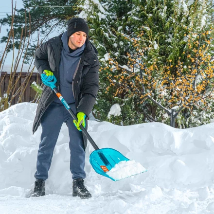 Лопата для уборки снега поликарбонат Palisad 61691, 340х385х1340 мм, алюминиевый черенок, LUXE купить в Нижневартовске