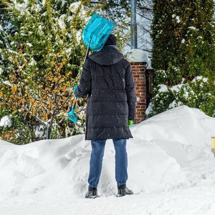 Лопата для уборки снега поликарбонат Palisad 61691, 340х385х1340 мм, алюминиевый черенок, LUXE купить в Нижневартовске