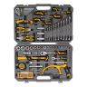 Набор инструментов Denzel 15803, 1/2", 1/4", CrV, S2, пластиковый кейс, 100 предметов купить в Нижневартовске