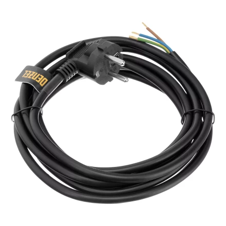 Шнур сетевой Energy Series Denzel, ПВС, 3 м, 3 x 1,5 мм, с неразборной вилкой, черный, 3 м, 37675 купить в Нижневартовске