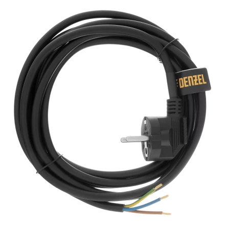 Шнур сетевой Energy Series Denzel, ПВС, 3 м, 3 x 1,5 мм, с неразборной вилкой, черный, 3 м, 37675 купить в Нижневартовске