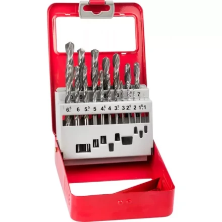 Набор ЗУБР &quot;МАСТЕР&quot;: Свёрла  по металлу, быстрорежущая сталь, в мет. боксе, 1-10мм, 19шт 29621-H19-M купить в Нижневартовске