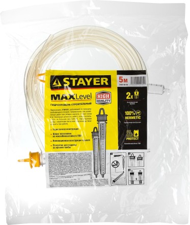 Гидроуровень STAYER &quot;MASTER&quot; с усиленной измерительной колбой большого размера, d 6мм, 5м 579432 купить в Нижневартовске