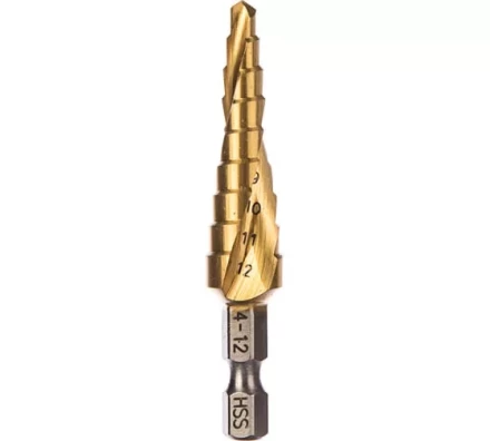 Сверло ступенчатое HSS-TiN с спиральным желобком, 4-12x65, 1/4" (Makita D-40179) купить в Нижневартовске