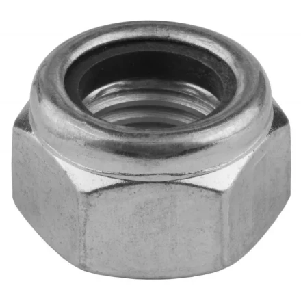Гайка шестигранная, DIN 985, самостопорящаяся, с нейлоновым кольцом, кл. пр. 8, оцинкованная, M16, 100 шт, KRAFTOOL 303584-16 303584-16 купить в Нижневартовске