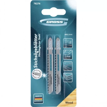 Полотна для электролобзика по дереву 2 шт 3141 GROSS 78276 купить в Нижневартовске