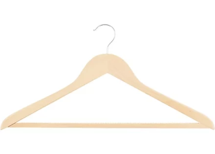 Вешалка деревянная для одежды с антискользящей рифленой перекладиной ТМ Elfe 92916 купить в Нижневартовске