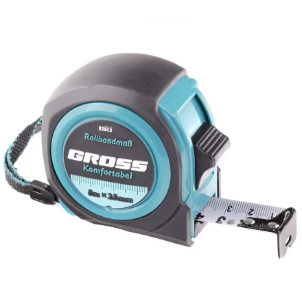 Рулетка Komfortabel 8 м х 25 мм обрезиненный корпус Gross 32563 купить в Нижневартовске