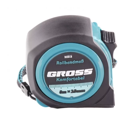 Рулетка Komfortabel 8 м х 25 мм обрезиненный корпус Gross 32563 купить в Нижневартовске