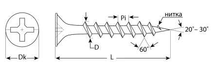 Саморезы СГД гипсокартон-дерево пакет серия ПРОФЕССИОНАЛ купить в Нижневартовске