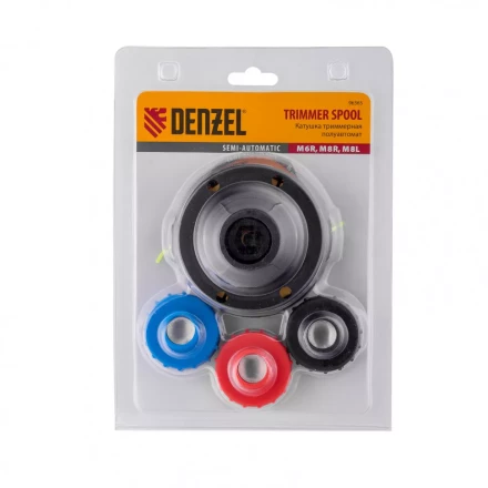 Катушка триммерная полуавтомат шестигранник HEX х 15/6, болт М6 правый, М8 правый, М8 левый Denzel 96365 купить в Нижневартовске
