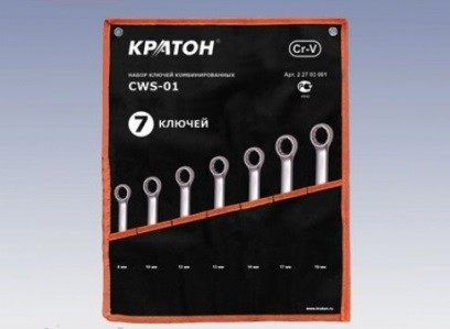 Набор ключей комбинированных Кратон CWS-01 7 пр. 2 27 03 001 купить в Нижневартовске