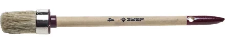 Кисть круглая ЗУБР "УНИВЕРСАЛ - МАСТЕР", светлая щетина, деревянная ручка, №4, 25мм 01501-25 купить в Нижневартовске