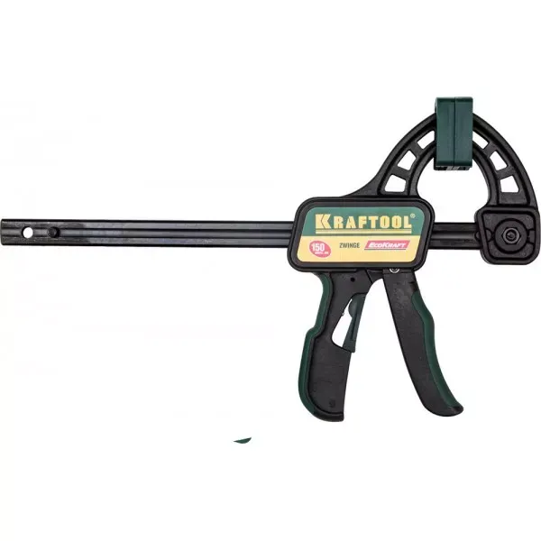 Струбцина "EcoKraft" ручная пистолетная, KRAFTOOL 32226-15, пластиковый корпус, 150/350мм, 150кгс 32226-15 купить в Нижневартовске