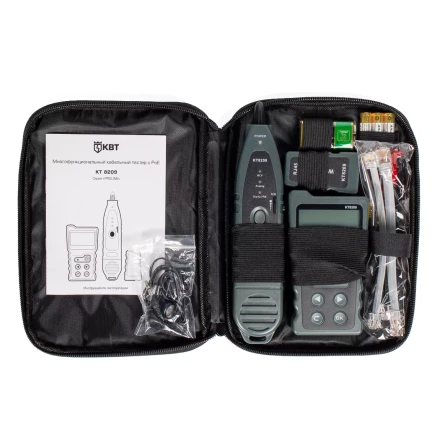 LAN-тестер КВТ KT 8209 для витой пары с поддержкой PoE (86208) купить в Нижневартовске