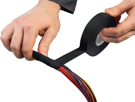 ЗУБР АВТО-ЖГУТ, 19 мм х 25 м, черная, термостойкая текстильная изолента, Профессионал (1236-2) купить в Нижневартовске