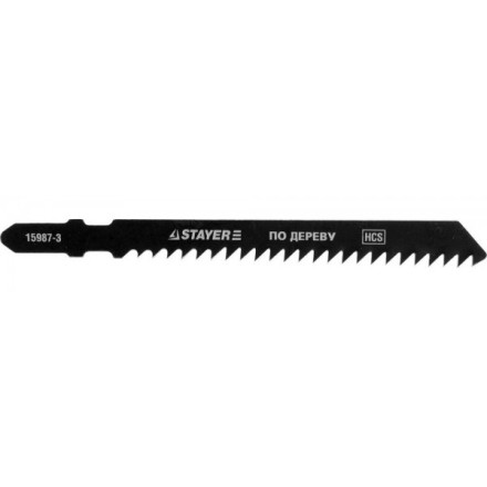 Полотна STAYER &quot;PROFI&quot;, T111C, для эл/лобзика, HCS, по дереву, ДВП, ДСП, EU-хвост., шаг 3мм, 75мм, 2шт 15987-3_z01 купить в Нижневартовске