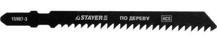Полотна STAYER &quot;PROFI&quot;, T111C, для эл/лобзика, HCS, по дереву, ДВП, ДСП, EU-хвост., шаг 3мм, 75мм, 2шт 15987-3_z01 купить в Нижневартовске