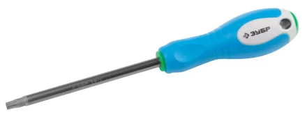 Отвертка ЗУБР, Cr-V сталь, трехкомпонентная рукоятка, цветовая индикация типа шлица, TORX №40, 125мм 25254-40-125 купить в Нижневартовске