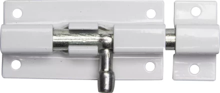 Задвижка накладная для окон и мебели "ШП-60 БЦ", цвет белый/цинк, 60мм 37751-60 купить в Нижневартовске